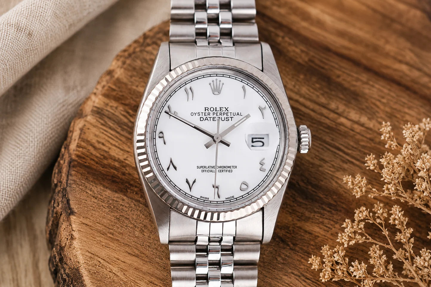 Rolex Datejust 36mm  Custom White Arabic Dial