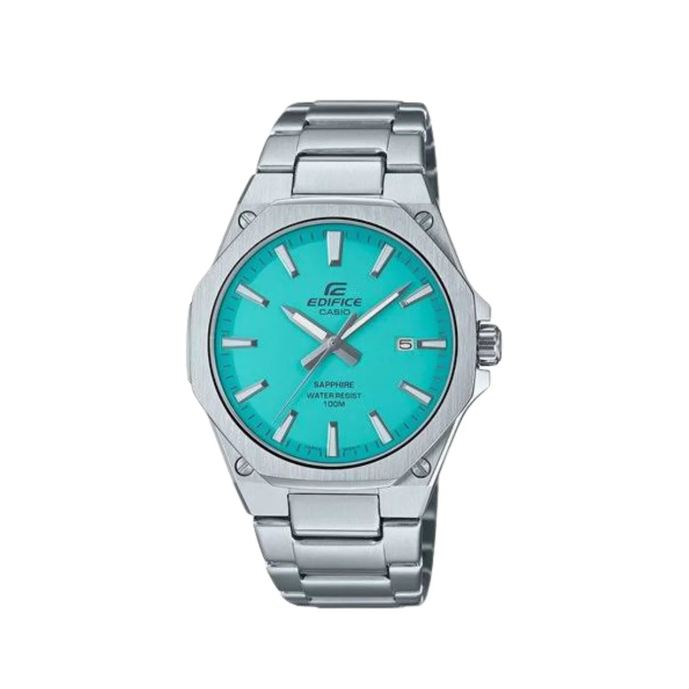 Casio Edifice Stainless Steel Bleu Ciel Dial Quartz 100M