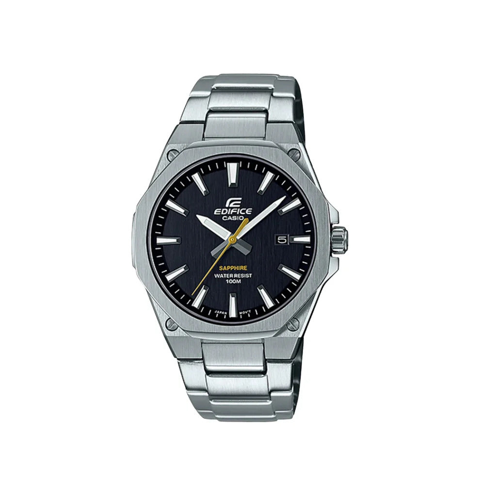 Casio Edifice Stainless Steel Black Dial Quartz 100M