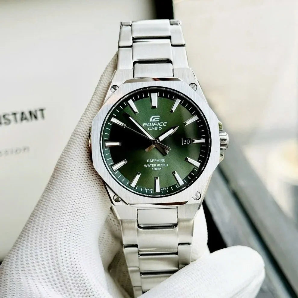 Casio Edifice Stainless Steel Vert Dial Quartz 100M