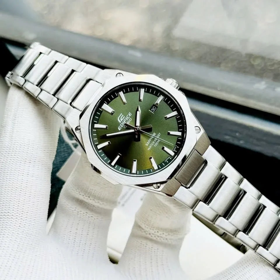 Casio Edifice Stainless Steel Vert Dial Quartz 100M