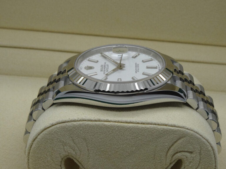 ROLEX Montre Datejust 41 Blanc Jubilé Pour Homme