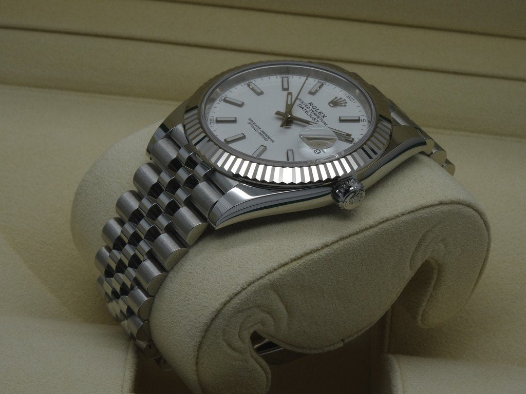 ROLEX Montre Datejust 41 Blanc Jubilé Pour Homme