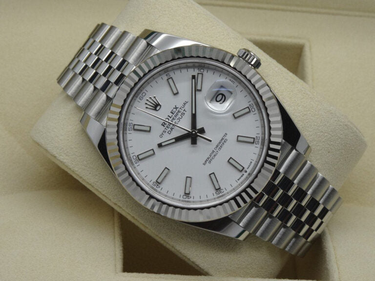 ROLEX Montre Datejust 41 Blanc Jubilé Pour Homme