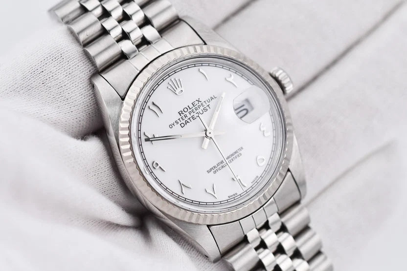 Rolex Datejust 36mm  Custom White Arabic Dial