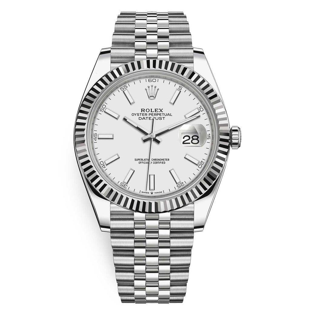 ROLEX Montre Datejust 41 Blanc Jubilé Pour Homme