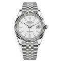 ROLEX Montre Datejust 41 Blanc Jubilé Pour Homme